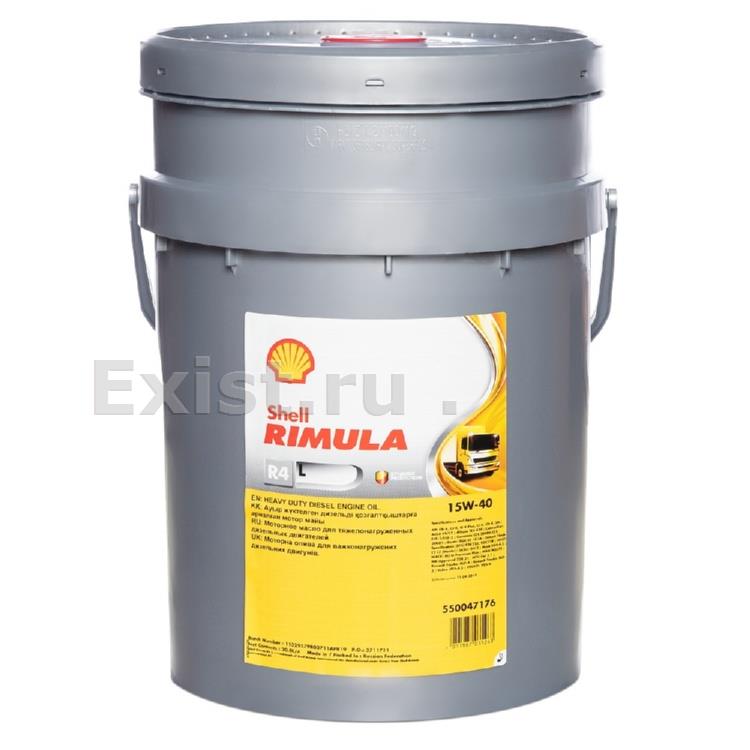 Shell 550047176Масло моторное минеральное Rimula R4L 15W-40, 20л