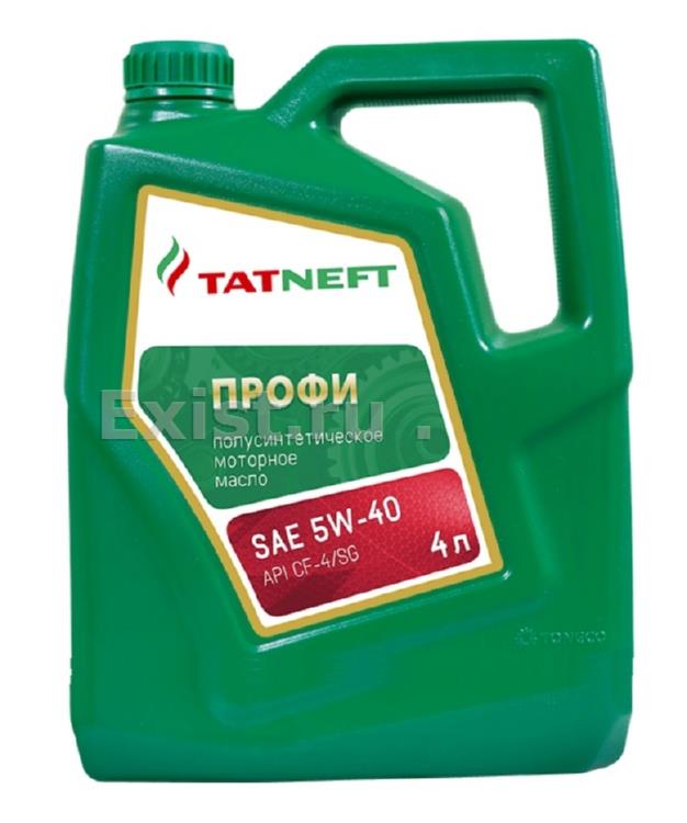 Tatneft 4650229681007Масло моторное полусинтетическое Профи 5W-40, 4л