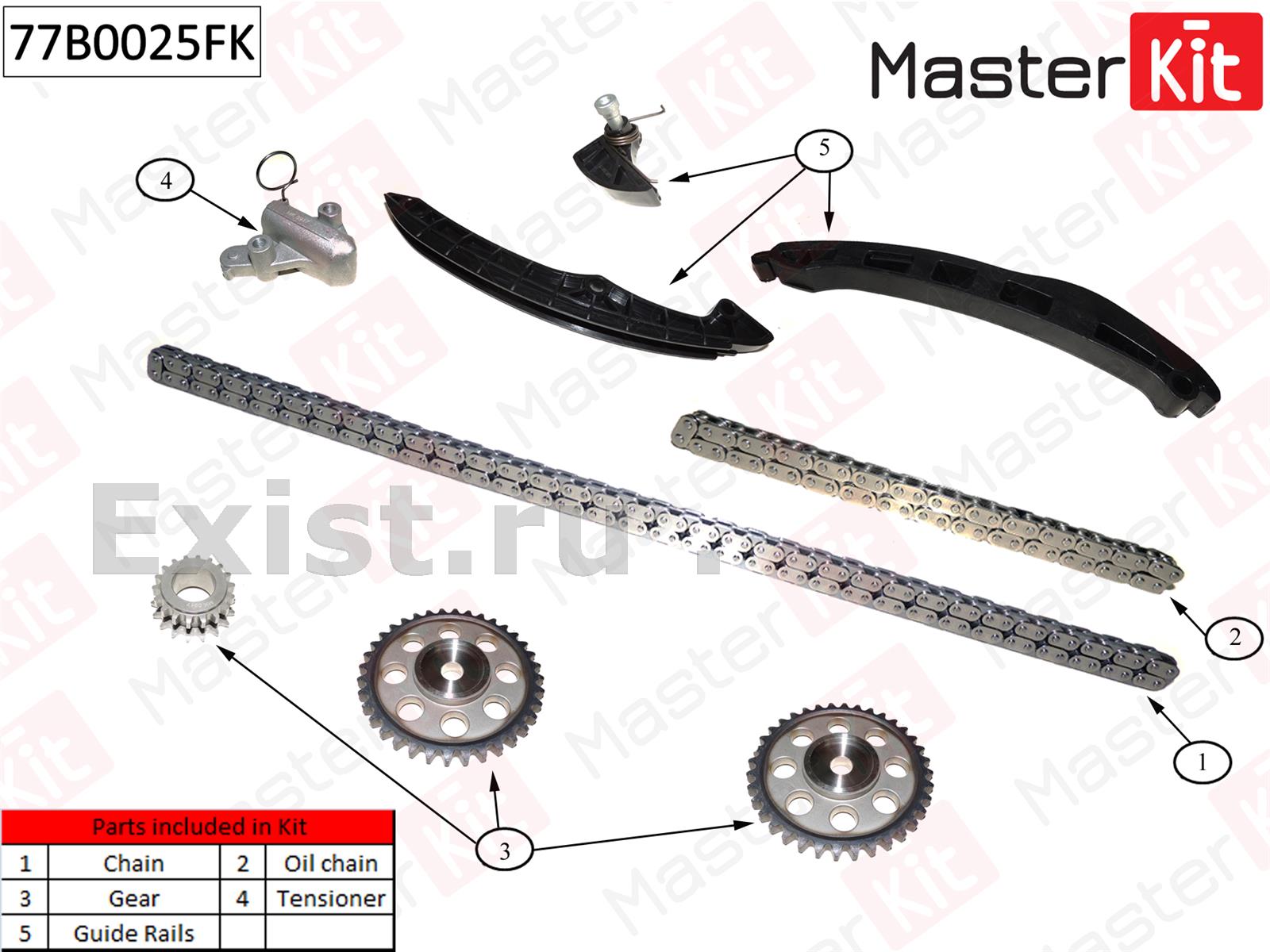 Комплект цепи ГРМ Masterkit 77B0025FK - Интернет-магазин exist.ru
