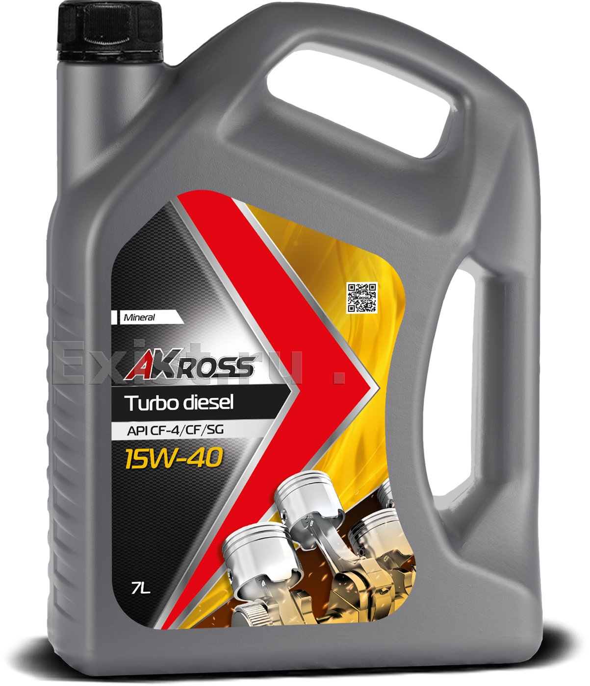 Масло моторное минеральное TURBO DIESEL 15W-40, 7л AKross Turbo Diesel SAE 15W-40 CF-4CFSG