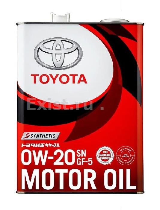 Toyota 08880-12205Масло моторное синтетическое Motor Oil 0W-20, 4л