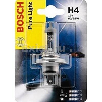 Лампа галоген Pure Light H4 12В 60/55Вт Bosch 1 987 301 001 -  Интернет-магазин