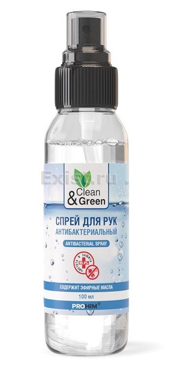 Спрей для рук антибактериальный 100 мл clean&green cg8001