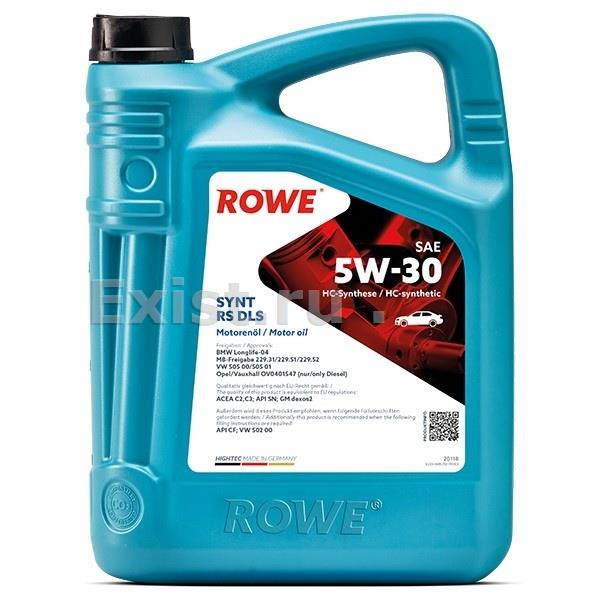 Rowe 20118-0040-99Масло моторное hc-синтетическое Hightec Synt RS DLS 5W-30, 4л