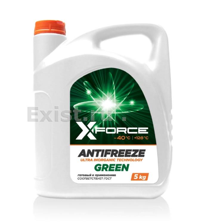 Жидкость охлаждающая 4.5л. X-FORCE, зелёная
