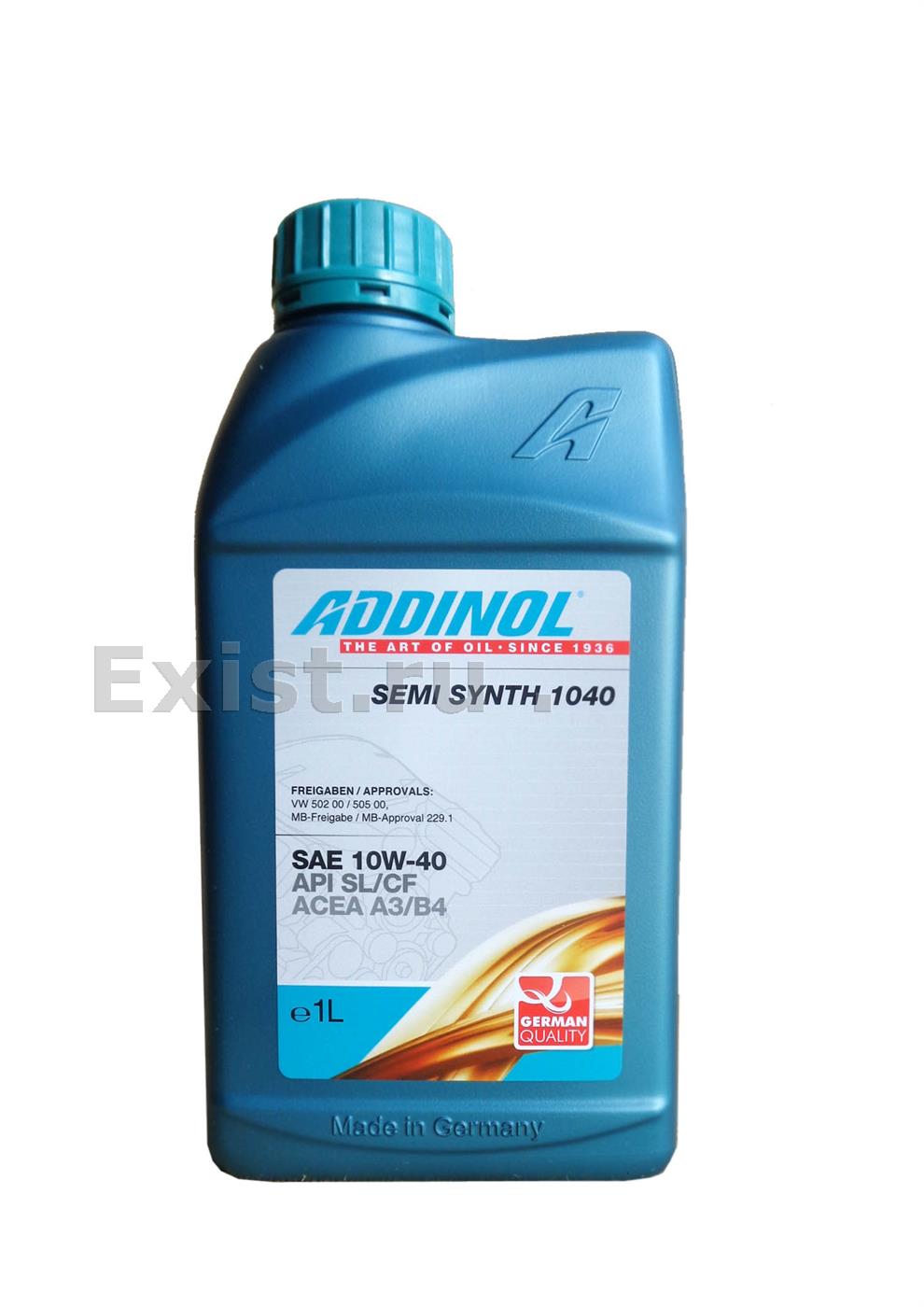 Addinol 4014766072702Масло моторное полусинтетическое Semi Synth 1040 10W-40, 1л