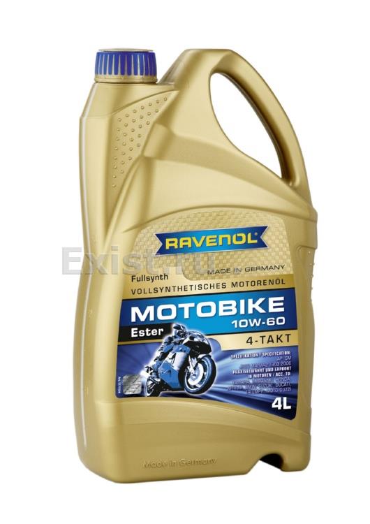 Ravenol 4014835730991Масло моторное синтетическое Motobike 4-T Ester 10W-60, 4л