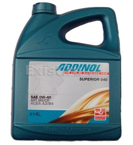 Addinol 4014766251015Масло моторное синтетическое Superior 040 0W-40, 4л
