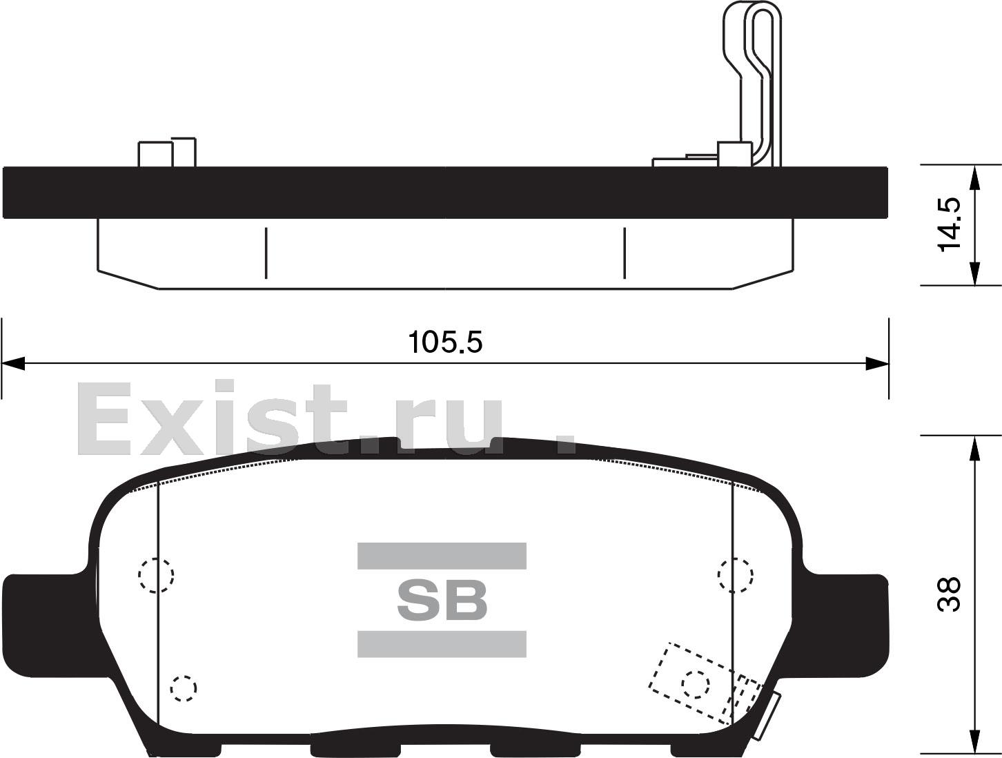 Колодки sp1184 применимость