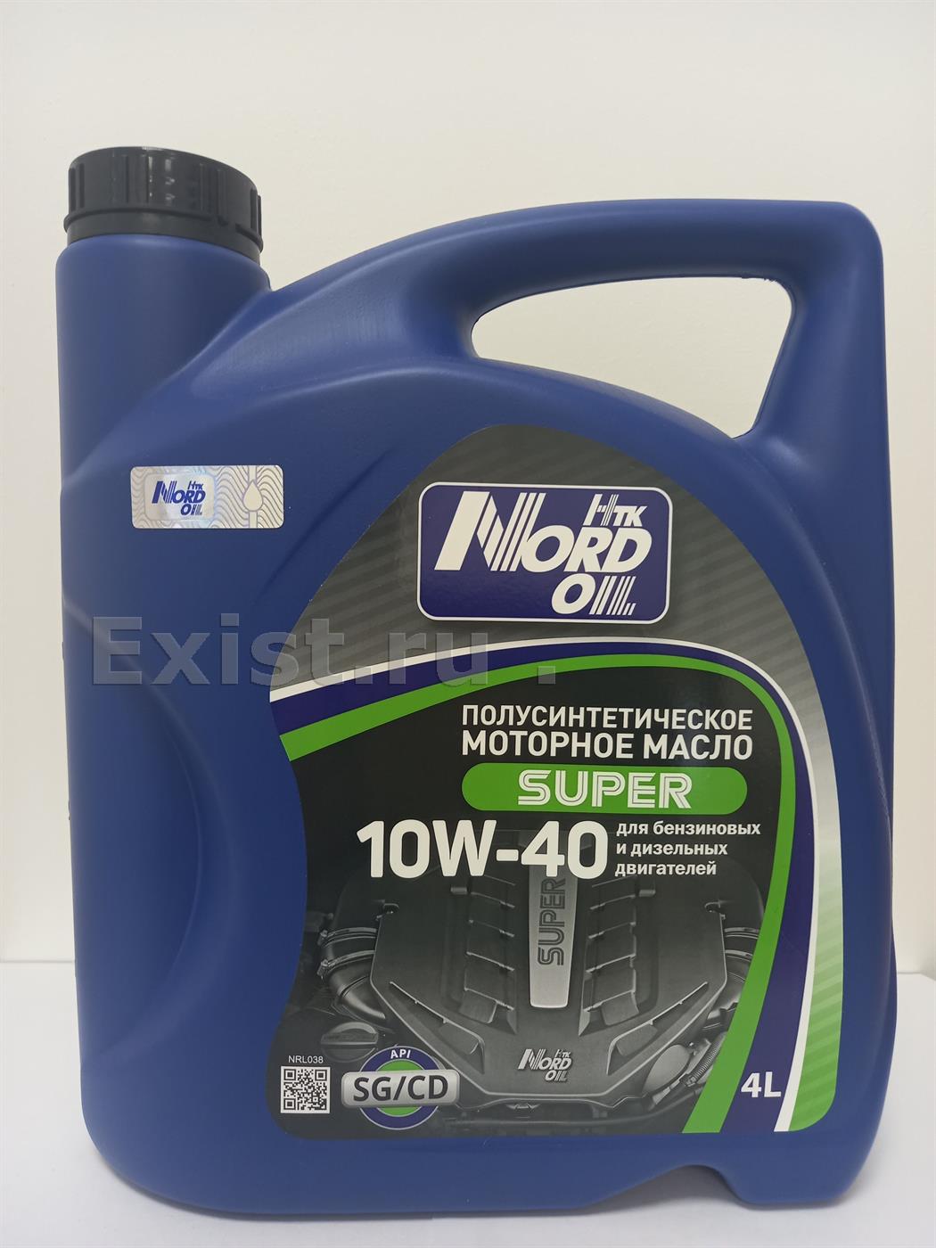 НТК Nord oil NRL038Масло моторное полусинтетическое SUPER 10W-40, 4л