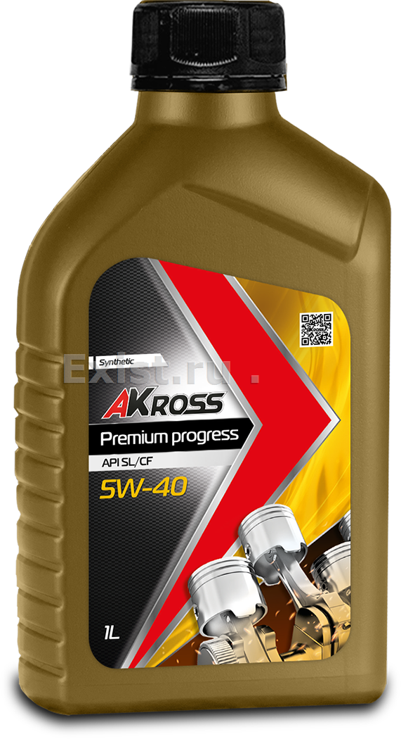 Масло моторное синтетическое Premium Progress 5W-40, 1л