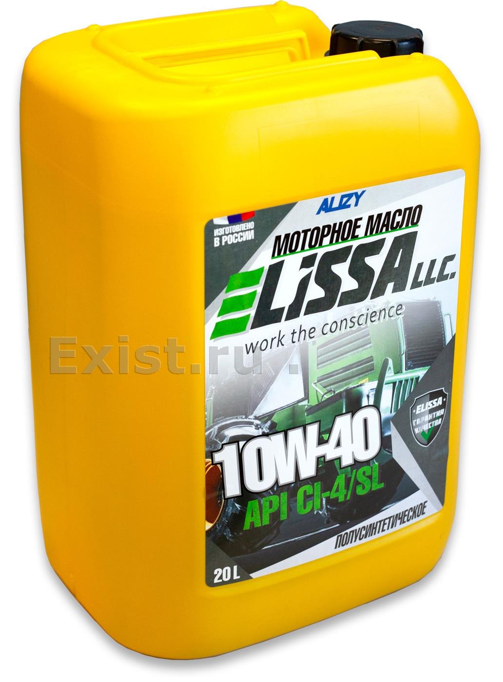 Elissa 017020Масло моторное полусинтетическое ALIZY CI-4SL 10W-40, 20л