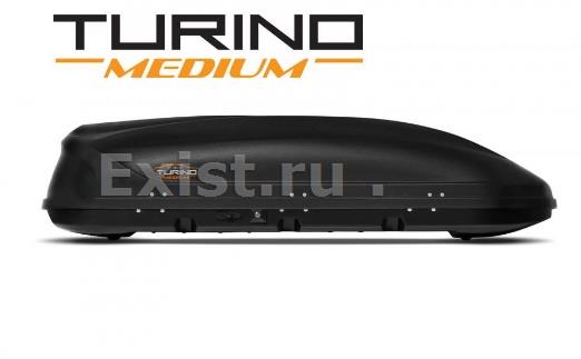 Бокс-багажник на крышу аэродинамический черный Turino Medium