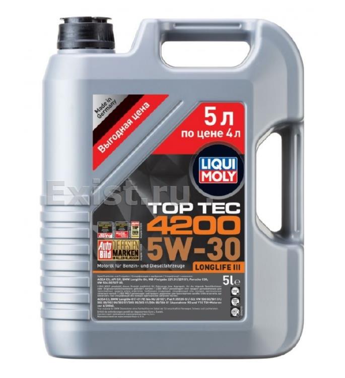 Масло моторное hc-синтетическое "Top Tec 4200 New Generation 5W-30", 5л ...