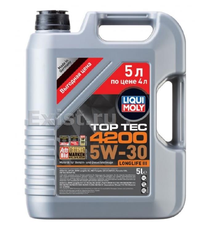 Liqui Moly 39042Масло моторное hc-синтетическое Top Tec 4200 5W-30, 5л