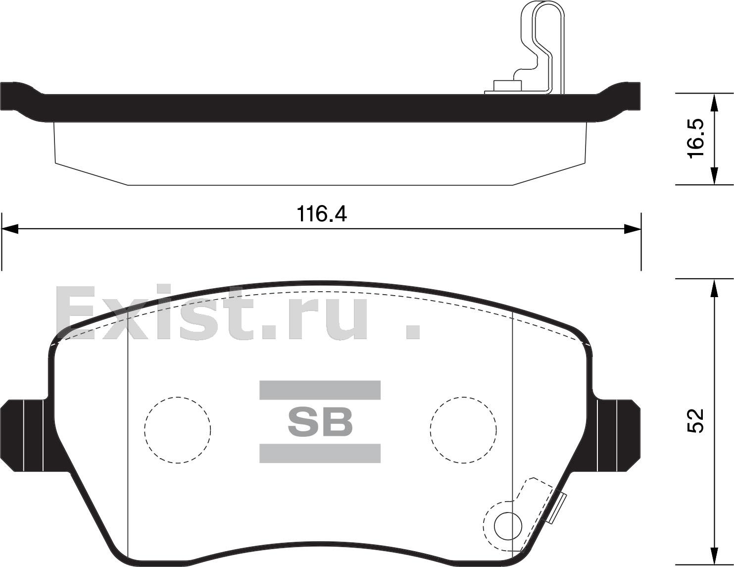 Sp 1564 колодки тормозные