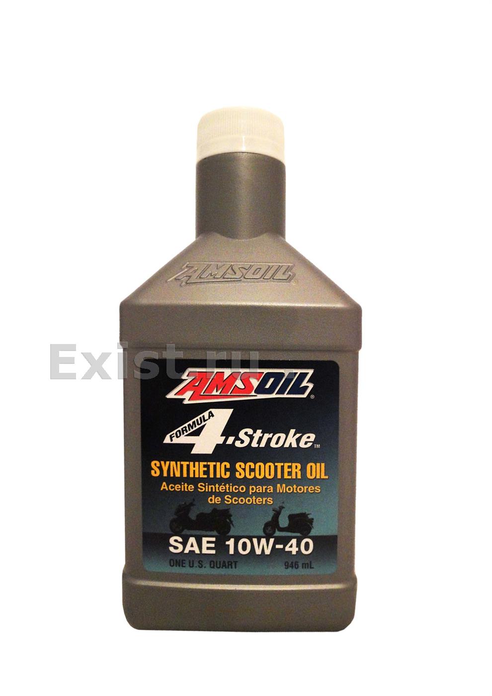 Масло моторное синтетическое Formula 4-Stroke? Synthetic Scooter Oil 10W-40, 0.946л AMSOIL Formula 4-Stroke 10W-40 Synthetic Scooter Oil полностью синтетическое масло для высокотехнологичных 4-х тактных скутеров с воздушным и водяным охлаждением, обеспечи