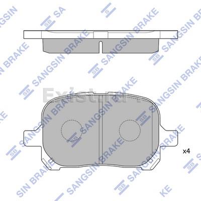 Колодки тормозные дисковые передние, комплект Hi-Q SP1226 - Интернет ...