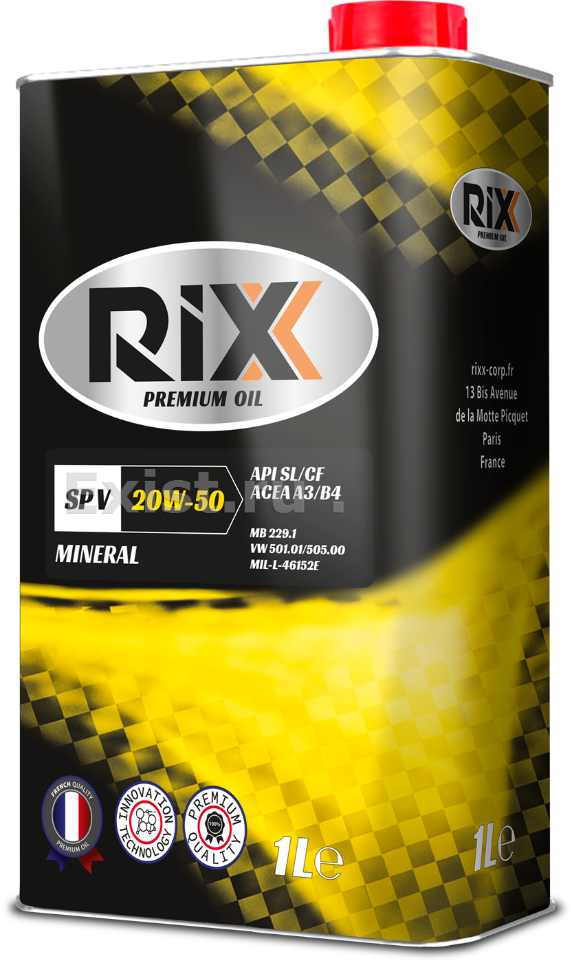 RIXX RX0006SPVМасло моторное минеральное SP V 20W-50, 1л
