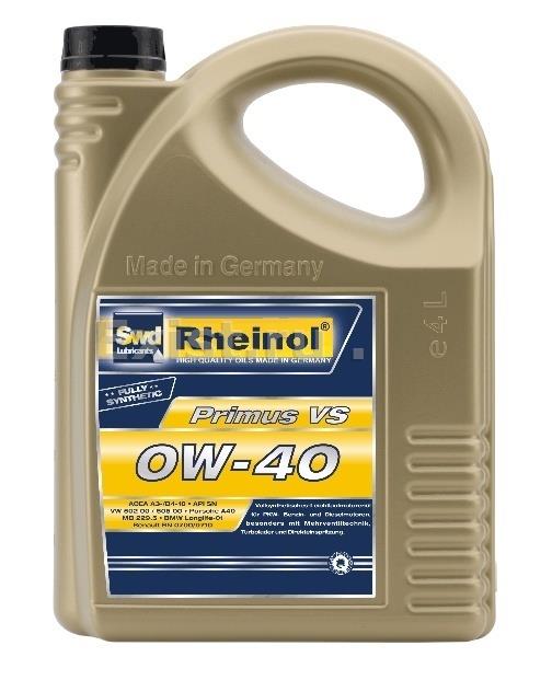 SWD Rheinol 31160,485Масло моторное синтетическое Primus VS 0W-40, 4л