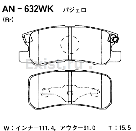 Akebono колодки каталог
