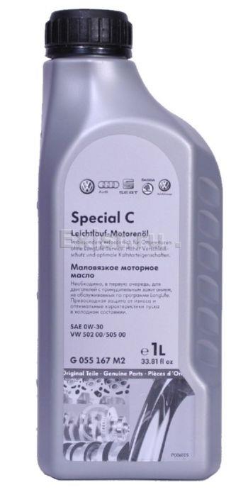Масло моторное синтетическое "Special C 0W-30", 1л VAG G 055 167 M2 ...