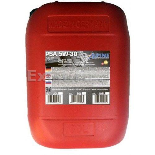 Масло моторное синтетическое PSA 5W-30, 20л Высокопроизводительное маловязкое синтетическое моторное масло для бензиновых и дизельных двигателей легковых автомобилей, с низким содержанием серы, золы и фосфора (низкий SAP). Базовые масла новейшей технологи