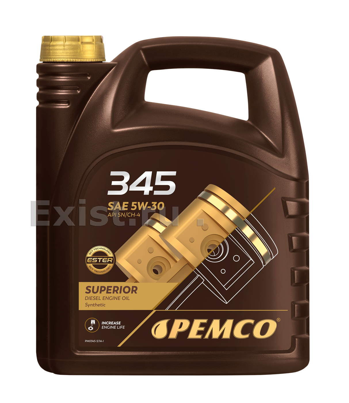 Pemco PM0345-5Масло моторное синтетическое ENGINE OIL 5W-30, 5л