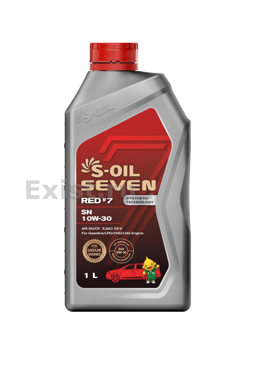 S-Oil E107688Масло моторное синтетическое 7 RED 7 SN 10W-30, 1л