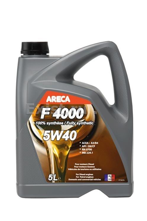 Масло моторное синтетическое F4000 5W-40, 5л Для мощных многоклапанных двигателей с турбонаддувом. ARECA F4000 5W-40 это всесезонное синтетическое моторное масло, предназначенное для мощных многоклапанных и наддувных двигателей как европейского, так корей