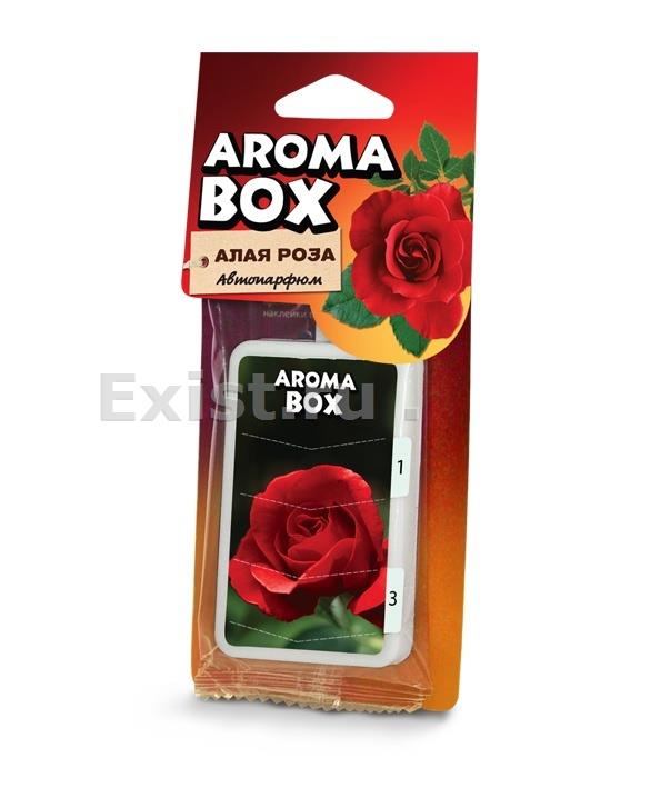 Ароматизатор подвесной бумажный Aroma box, алая роза