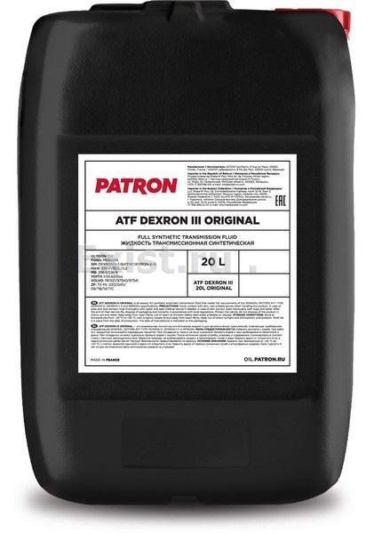 Масло автоматической коробки передач PATRON ATF DEXRON III ORIGINAL