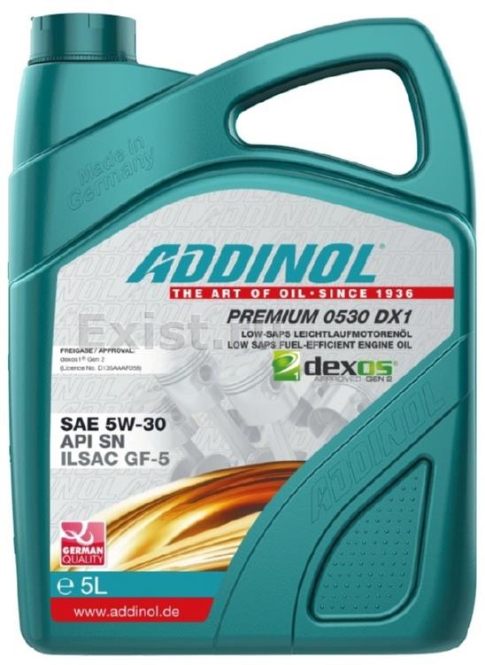 Масло моторное синтетическое Premium 0530 DX1 5W-30, 5л