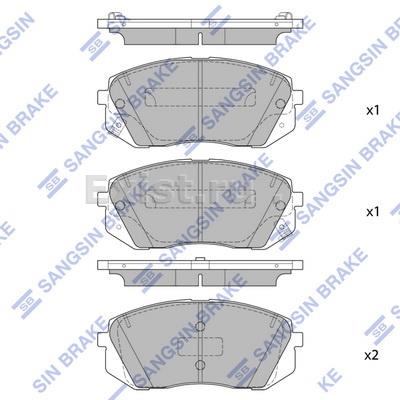 Колодки тормозные дисковые передние, комплект Hi-Q SP1849 - Интернет ...