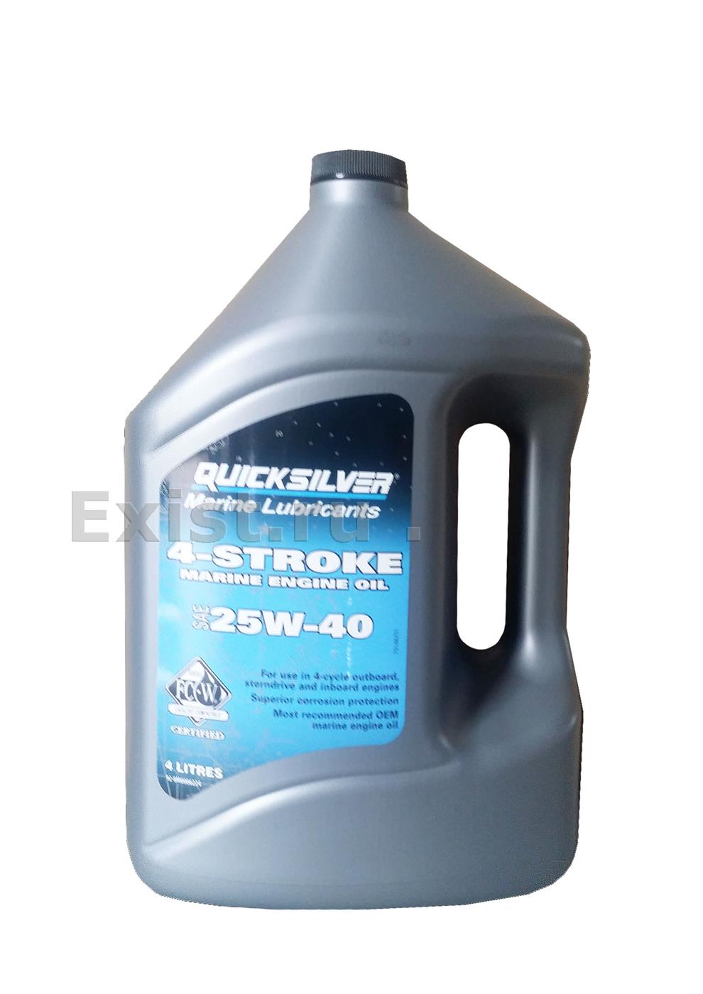 Quicksilver 92-8M0086224Масло моторное полусинтетическое 4-Stroke Marine Engine Oil 25W-40, 4л