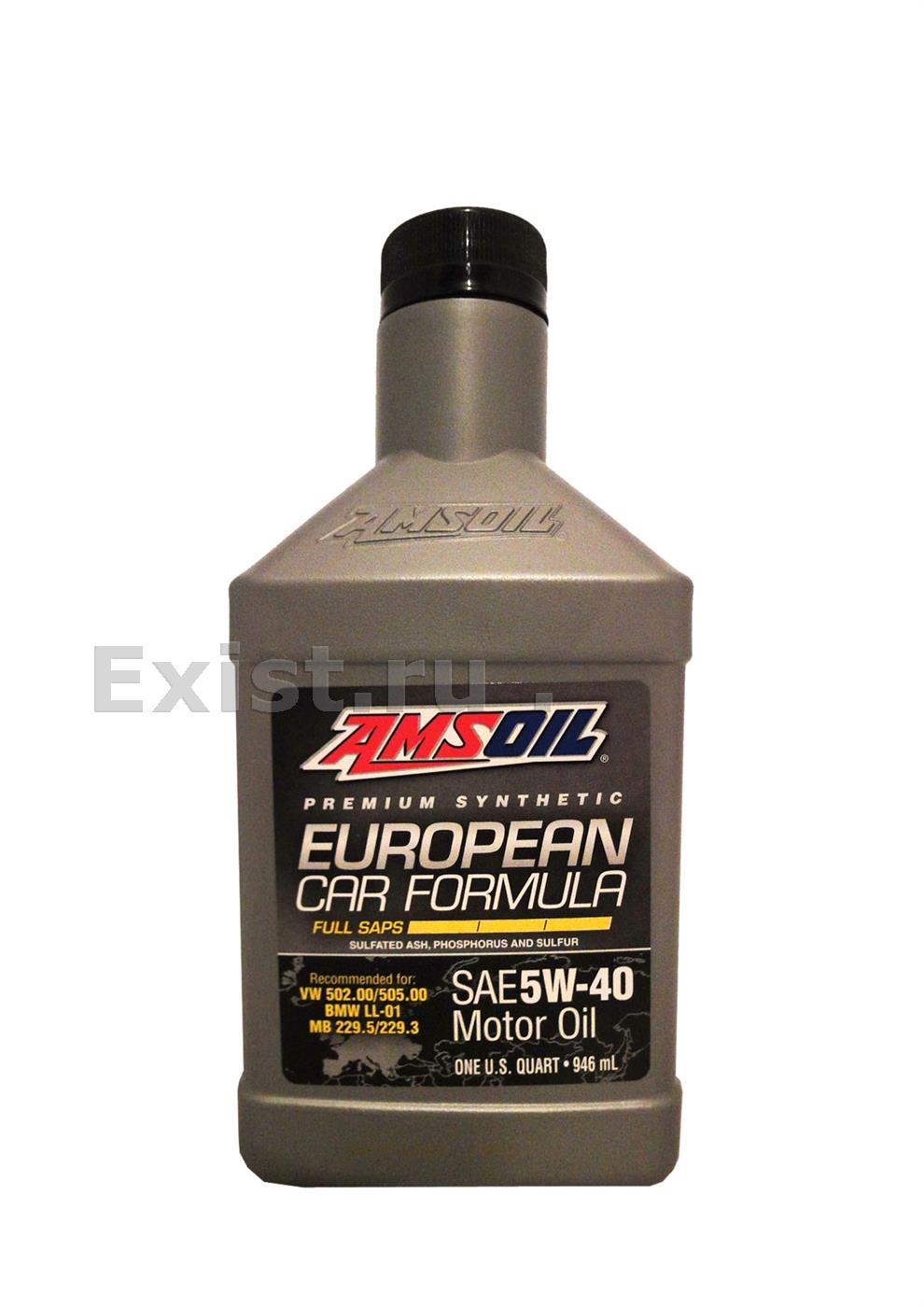 Масло моторное синтетическое European Car Formula Full-SAPS Synthetic Motor Oil 5W-40, 0.946л Полностью синтетическое моторное масло, разработанное по технологии Full-SAPS, обеспечивающее исключительную производительность и защиту для высоконагруженных ев