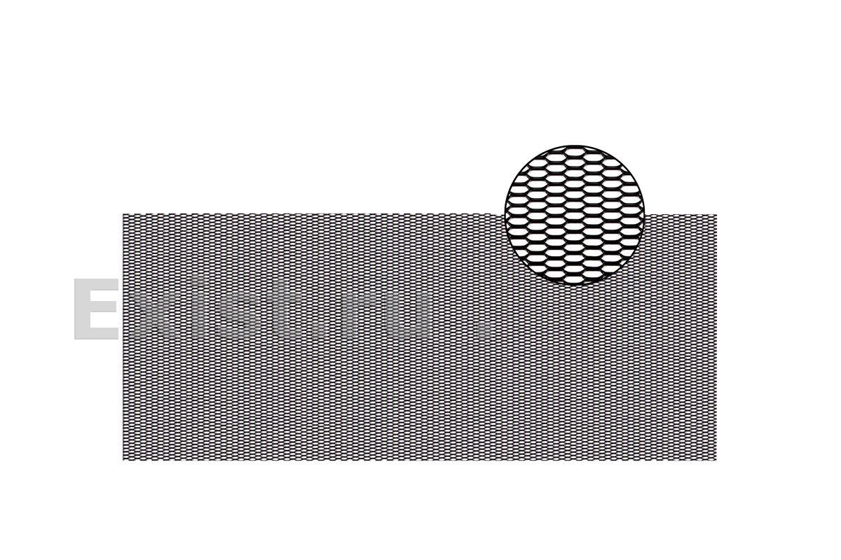 Облицовка радиатора (сетка декоративная) алюминий, 100 х 40 см, черная, ячейки 20мм х 5мм сота