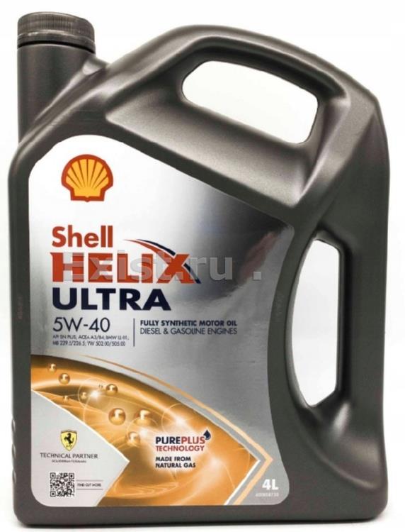 Shell 550052679Масло моторное синтетическое Helix Ultra 5W-40, 4л