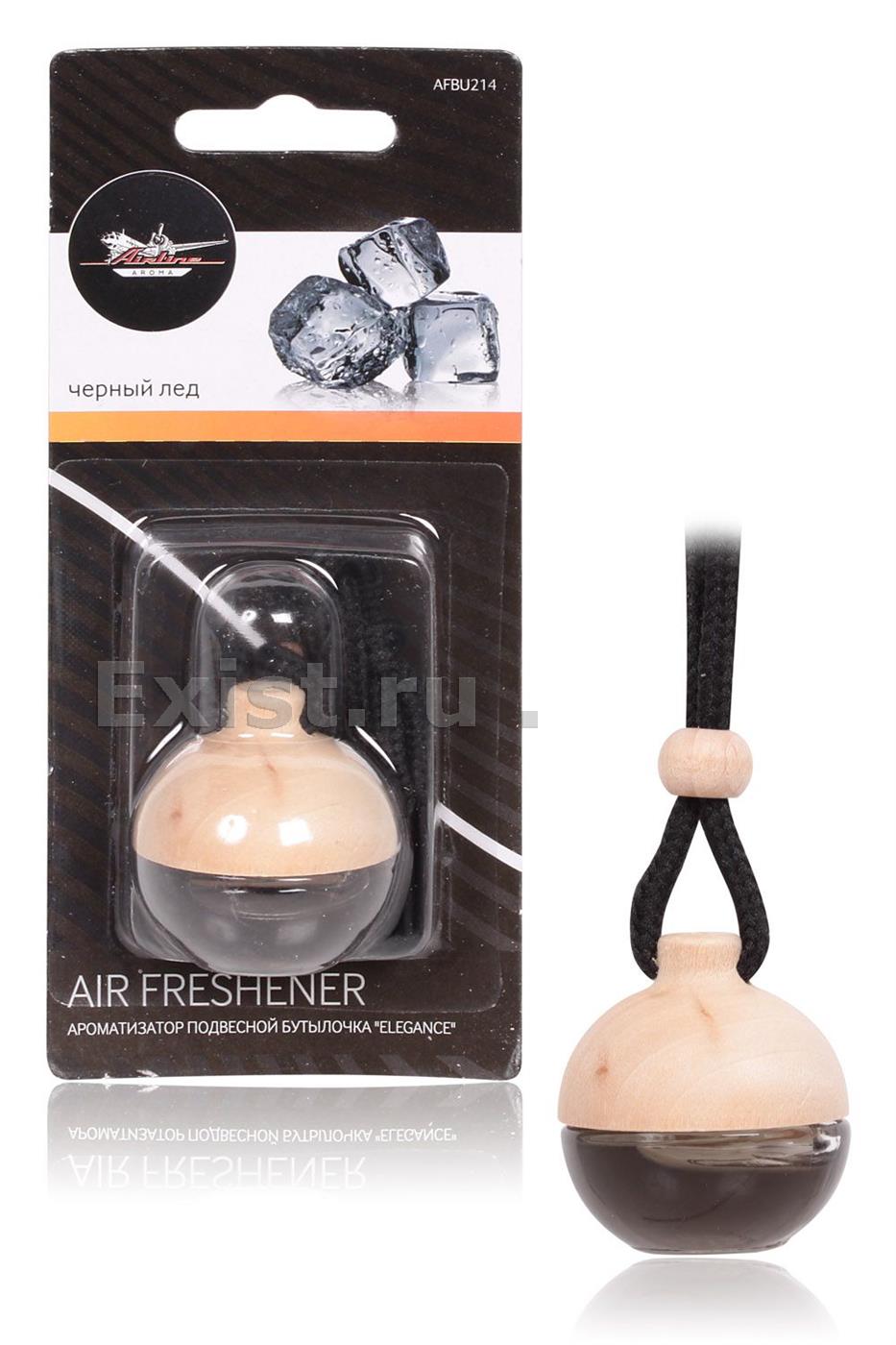 Ароматизатор подвесной бутылочка Elegance черный лед (afbu214)