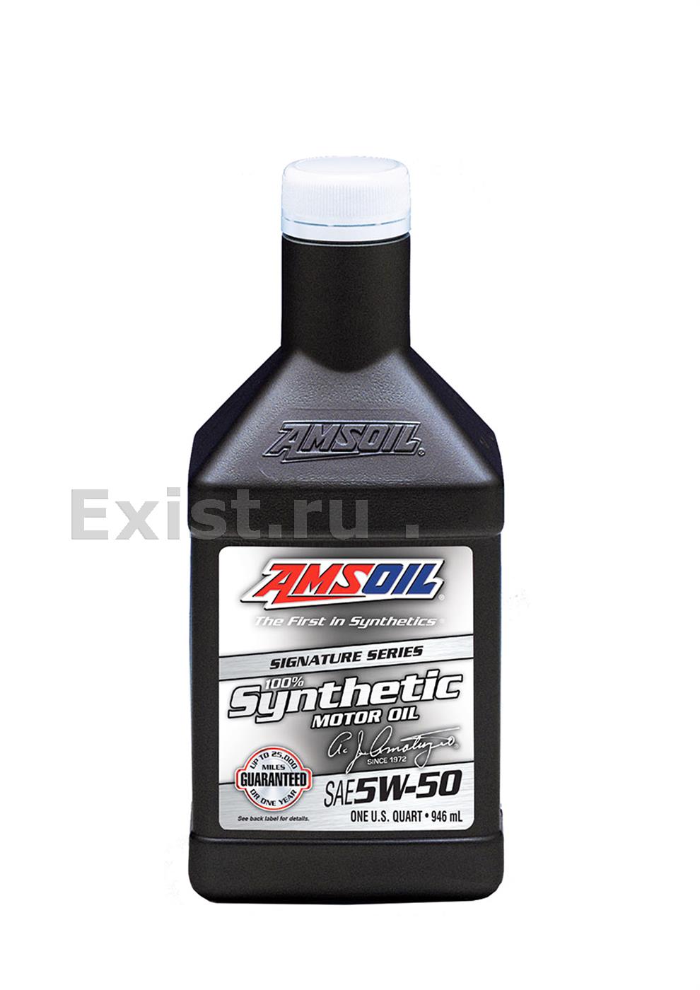 Масло моторное синтетическое Signature Series Synthetic Motor Oil 5W-50, 0.946л AMSOIL Signature Series Synthetic Motor Oil - серия полностью синтетических моторных масел для всех типов автомобильных бензиновых двигателей. Благодаря специальной синтетичес