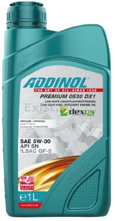 Масло моторное синтетическое Premium 0530 DX1 5W-30, 1л