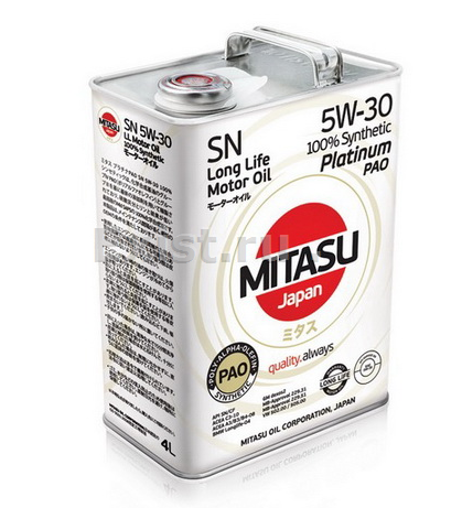 Mitasu MJ-111-4Масло моторное синтетическое PLATINUM PAO 5W-30, 4л
