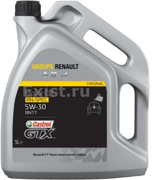 Масло моторное синтетическое "GTX RN-SPEC RN17 5W-30", 5л Castrol ...
