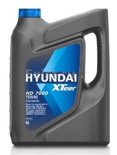 Hyundai XTeer 1061005Масло моторное синтетическое Heavy Duty 7000 CI-4 15W-40, 6л