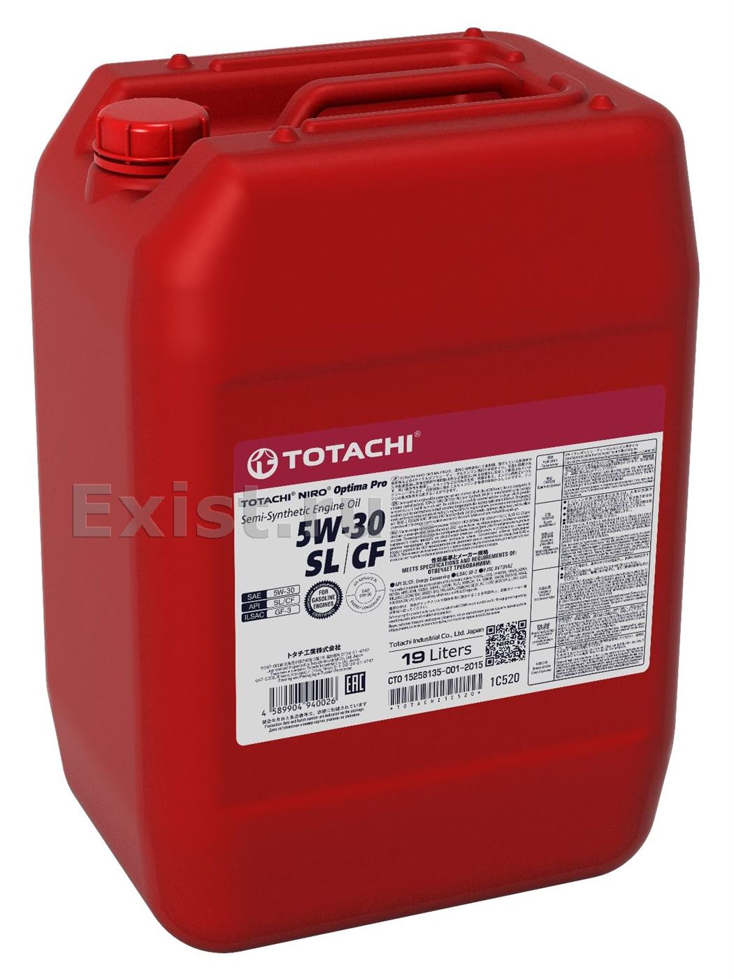 Totachi 1C520Масло моторное полусинтетическое NIRO Optima PRO Semi-Synthetic 5W-30, 19л