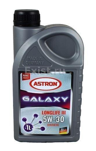 Масло моторное синтетическое Galaxy Longlife III 5W-30, 1л ASTRON Galaxy Longlife III высокопроизводительное маловязкое синтетическое моторное масло для бензиновых и дизельных двигателей легковых автомобилей, с низким содержанием серы, золы и фосфора (низ