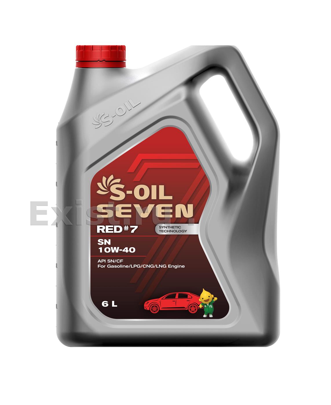 S-Oil E107696Масло моторное синтетическое 7 RED 7 SN 10W-40, 6л