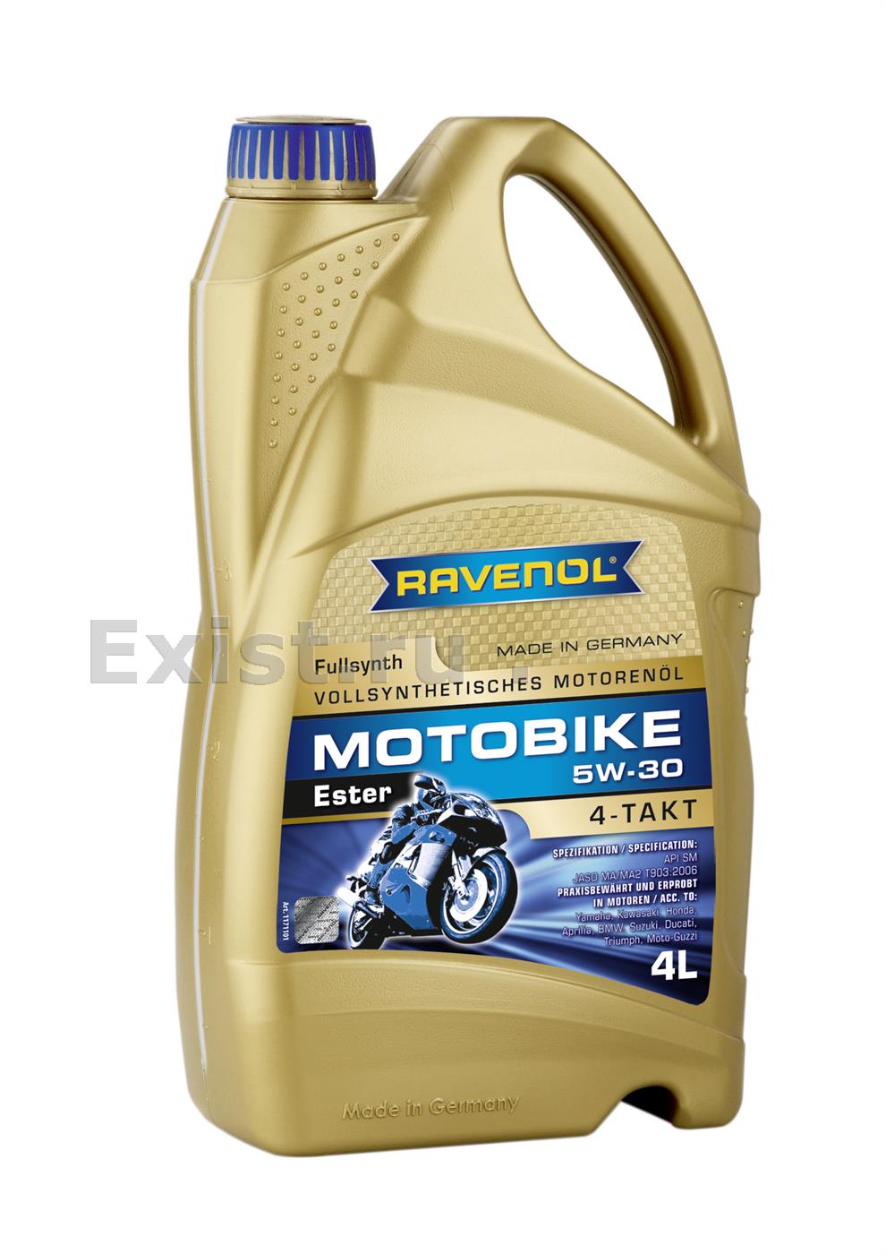 Ravenol 4014835730694Масло моторное синтетическое Motobike 4-T Ester 5W-30, 4л