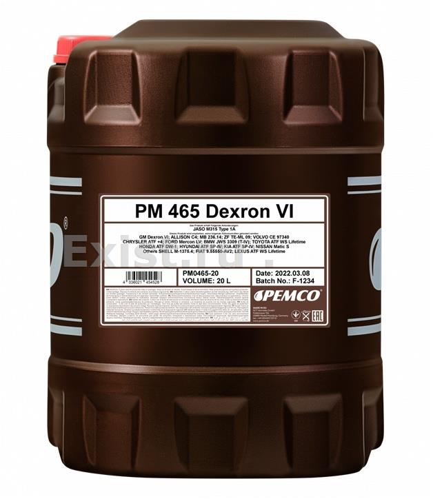 Масло трансмиссионное синтетическое Dexron VI, 20л