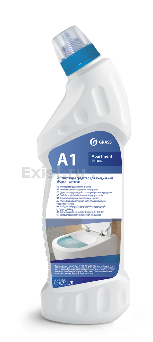 Моющее средство для ежедневной уборки туалетов Apartament series А1, 750мл